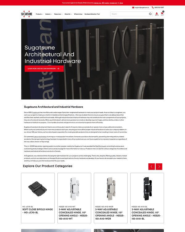 Sugatsune-America-Home-Page